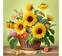 500 Piece Jigsaw Puzzles for Adults Sunflower Basket, 45x45cm Puzzles for adults 500 Pieces, Fun Present & Activity for Home, Jigsaw Puzzle for Birthday