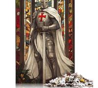 500 Piece Jigsaw Puzzles for Adults Templar Knight Jigsaw Puzzle Children Wooden Puzzles Family Entertainment Toys 500pcs (52x38cm)