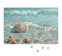 500 Piece Jigsaw Puzzles for Adults Tropical Beach with Seashells Adult Puzzle Family Fun Activity Puzzle 500 Pieces Challenging Jigsaws for Adults Puzzles Gifts Home Decoration