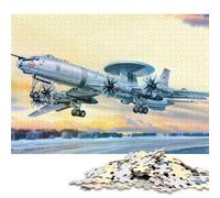 500 Piece Jigsaw Puzzles for Adults Tupolev Tu126 Jet War Jigsaw Puzzles for Adults, Wooden Puzzles Educational Stress Relief Toy Puzzle 500pcs (52x38cm)