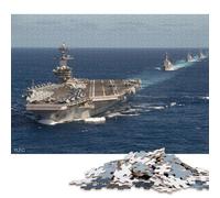 500 Piece Jigsaw Puzzles for Adults USS Theodore Roosevelt Jigsaw Puzzles for Adults, Wooden Puzzles Educational Stress Relief Toy Puzzle 500pcs (52x38cm)