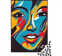 500 Piece Jigsaw Puzzles for Adults Vibrant Smiling Face Jigsaw Puzzle Adult Wooden Puzzles Family Entertainment Toys 500pcs (52x38cm)