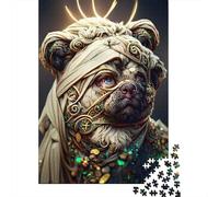 500 Piece Jigsaw Puzzles for Adults Victoria Le Pug Jigsaw Puzzle Children Wooden Puzzles Family Entertainment Toys 500pcs (52x38cm)