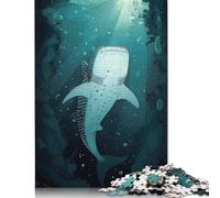 500 Piece Jigsaw Puzzles for Adults Whale Shark Underwater Jigsaw Puzzles for Adults, Wooden Puzzles Educational Stress Relief Toy Puzzle 500pcs (52x38cm)