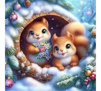 500 Piece Jigsaw Puzzles for Adults Winter Squirrel, Impossible Puzzle for adults, Challenging Adult jigsaw puzzles 500 pieces, puzzle Classic Educational Games, Fun Activity for Family