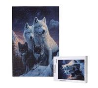 500 Piece Jigsaw Puzzles for Adults,Wolf Jigsaw Puzzles for Adults, Wooden Puzzle with Gift Box,Landscape Jigsaws for Family Educational Games, Unique Gifts for Women/Men, Home Wall Decor,ML-1677