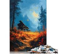 500 Piece Jigsaw Puzzles Forest Piano Nature Wooden Puzzles Educational Toys 500pcs (52x38cm)