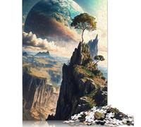 500 Piece Jigsaw Puzzles Galactic Eden Panorama Creative Square Wooden Jigsaw Puzzles for Adults 500pcs (52x38cm)