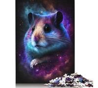 500 Piece Jigsaw Puzzles Galaxy Animal Hamster Puzzle Adults And Wooden Jigsaw Puzzle Family Challenging Games 500pcs (52x38cm)