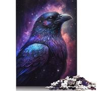 500 Piece Jigsaw Puzzles Galaxy Crow Jigsaw Puzzle for Adults Toys Gifts Challenge Game Jigsaw Creative Puzzles Wall Decoration 500pcs (52x38cm)