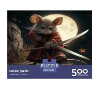 500 Piece Jigsaw Puzzles Game Animal Art Mouse Wooden Puzzles Educational Game Challenge Toy As A 500pcs (52x38cm)