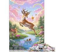 500 Piece Jigsaw Puzzles Game Antelope Wooden Puzzles Educational Game Challenge Toy As A 500pcs (52x38cm)