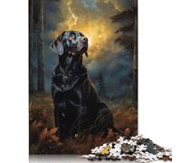 500 Piece Jigsaw Puzzles Game Chocolate Labrador at Nigh Wooden Puzzles Educational Game Challenge Toy As A 500pcs (52x38cm)