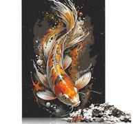 500 Piece Jigsaw Puzzles Game Elegant Fish Wooden Puzzles Educational Game Challenge Toy As A 500pcs (52x38cm)