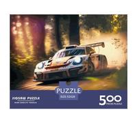 500 Piece Jigsaw Puzzles Game Forest Rally Car Race Wooden Puzzles Educational Game Challenge Toy As A 500pcs (52x38cm)