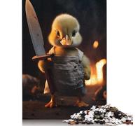 500 Piece Jigsaw Puzzles Game Funny Butcher Killer Duck Wooden Puzzles Educational Game Challenge Toy As A 500pcs (52x38cm)