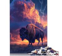 500 Piece Jigsaw Puzzles Game 'Highland Cow Landscape Wooden Puzzles Educational Game Challenge Toy As A 500pcs (52x38cm)