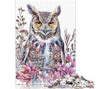 500 Piece Jigsaw Puzzles Game Owl Nature Wooden Puzzles Educational Game Challenge Toy As A 500pcs (52x38cm)