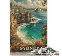500 Piece Jigsaw Puzzles Game Sydney Coastal Beauty Wooden Puzzles Educational Game Challenge Toy As A 500pcs (52x38cm)