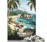 500 Piece Jigsaw Puzzles Game Tayrona National Park, Colombia Wooden Puzzles Educational Game Challenge Toy As A 500pcs (52x38cm)