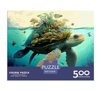 500 Piece Jigsaw Puzzles Game Turtle Wooden Puzzles Educational Game Challenge Toy As A 500pcs (52x38cm)
