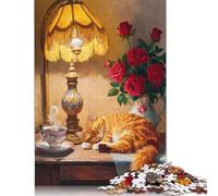 500 Piece Jigsaw Puzzles Game Vintage Old Lamp Wooden Puzzles Educational Game Challenge Toy As A 500pcs (52x38cm)