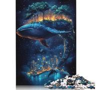 500 Piece Jigsaw Puzzles Game Whale Cityscape Starry Night Wooden Puzzles Educational Game Challenge Toy As A 500pcs (52x38cm)