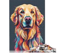 500 Piece Jigsaw Puzzles Golden Retriever Colorful Wooden Puzzles Educational Toys 500pcs (52x38cm)