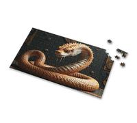 500 Piece Jigsaw Puzzles Golden Serpent Coiled In Mystical Chamber Picture Puzzle Easter Toys For Kids Ages 4-8 500 Piece Puzzles(300PCS)