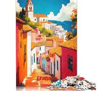 500 Piece Jigsaw Puzzles Granada Oil Poster Wooden Puzzles Educational Toys 500pcs (52x38cm)