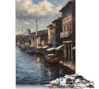 500 Piece Jigsaw Puzzles Istanbul Turkey Charm Creative Square Wooden Jigsaw Puzzles for Adults 500pcs (52x38cm)