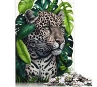 500 Piece Jigsaw Puzzles Jaguar Face Jungle Animal Wooden Puzzles Educational Toys 500pcs (52x38cm)
