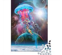 500 Piece Jigsaw Puzzles Killer Space Jellyfish Wooden Puzzles Educational Toys 500pcs (52x38cm)