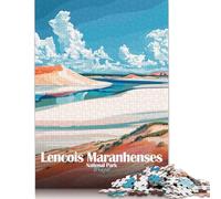 500 Piece Jigsaw Puzzles Lencois Maranhenses National Park Brazil Jigsaw Puzzles for Adults Woodenboard Puzzles Challenging To Complete But Fun And Humorous 500pcs (52x38cm)