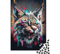 500 Piece Jigsaw Puzzles LYNX Panorama Set Right Creative Square Wooden Jigsaw Puzzles for Adults 500pcs (52x38cm)