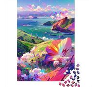 500 Piece Jigsaw Puzzles Morning Walk Creative Square Wooden Jigsaw Puzzles for Adults 500pcs (52x38cm)
