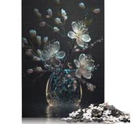500 Piece Jigsaw Puzzles Plum Blossom Flower Square Jigsaw Puzzles, for Adults & Woodenboard Puzzles Puzzle for Summer Lovers 500pcs (52x38cm) 规则22:Jigsaw