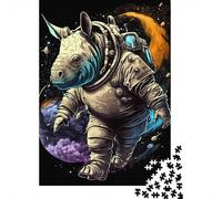 500 Piece Jigsaw Puzzles Rhino Mythology Creative Square Wooden Jigsaw Puzzles for Adults 500pcs (52x38cm)