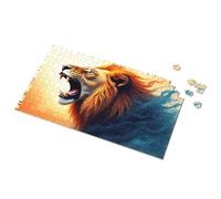 500 Piece Jigsaw Puzzles Roaring Lion In Flames And Smoke Picture Puzzle Puzzles 500 Pieces Easter Gifts For Toddlers(300PCS)