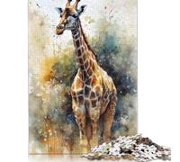 500 Piece Jigsaw Puzzles Singgle Giraffe Wooden Puzzles Educational Toys 500pcs (52x38cm)