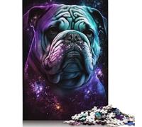 500 Piece Jigsaw Puzzles Space Colour Bulldog Jigsaw Puzzle for Adults Toys Gifts Challenge Game Jigsaw Creative Puzzles Wall Decoration 500pcs (52x38cm)