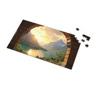 500 Piece Jigsaw Puzzles Sunset Over The Lake And Mountains Picture Puzzle Puzzles 500 Pieces Easter Gifts For Toddlers(1000PCS)