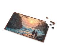 500 Piece Jigsaw Puzzles Sunset Serenity: A Couple'S Journey By The Ocean Picture Puzzle Puzzle 1000 Pieces 4 Year Old Boy Gift(500PCS)