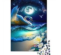 500 Piece Jigsaw Puzzles Swan Beautifull6 Jigsaw Puzzles for Adults Woodenboard Puzzles Challenging To Complete But Fun And Humorous 500pcs (52x38cm)