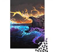 500 Piece Jigsaw Puzzles Vibrant Lightning Guitar Wooden Puzzles Educational Toys 500pcs (52x38cm)