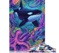500 Piece Jigsaw Puzzles Vibrant Undersea Fantasy Creative Square Wooden Jigsaw Puzzles for Adults 500pcs (52x38cm)