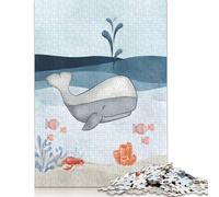 500 Piece Jigsaw Puzzles Whale Sea Nursery Wooden Puzzles Educational Toys 500pcs (52x38cm)