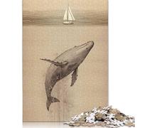 500 Piece Jonah And The Whale A Journey of Redemption Puzzles for Adults Wooden Puzzles Educational Games For Kids 500pcs (52x38cm)
