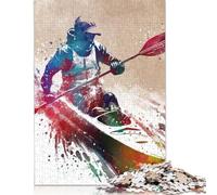 500 Piece Kayaking Sport Kayaking Creative Square Jigsaw Puzzles for Adults And Wooden Puzzles Educational Game for Adult 500pcs (52x38cm)