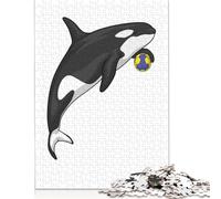 500 Piece Killer Whale Handball Puzzles for Adults Wooden Puzzles Educational Games For Kids 500pcs (52x38cm)